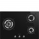 SMEG Encimera a gas  PV373LCN. 3 zonas, Negro. Zona Gigante